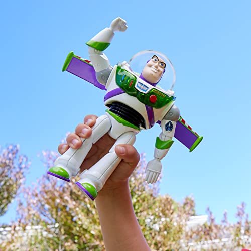 Disney GGB24 Pixar Toy Story 4 Blast-Off Buzz Lightyear Figura con Luces, Frases y Sonidos para Juego de acción auténtico, Escala Inspirada en la película, Multicolor