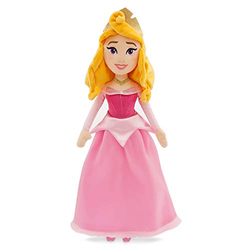 Disney Store: muñeca de Peluche de la Princesa Aurora, La Bella Durmiente, 44 cm, rasgos faciales Bordados y Vestido Brillante, Adecuada para Todas Las Edades