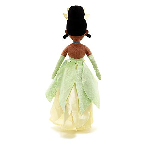 Disney Store: muñeca de Peluche de Tiana, Tiana y el Sapo, 46 cm, Vestido con Capas superpuestas en Forma de pétalos, Adecuada para Todas Las Edades