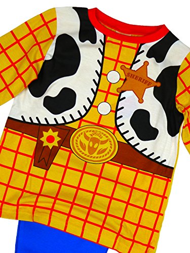 Disney Toy Story Woody el Vaquero Disfraz Pijama 1,5 – 2 – 3 – 4 – 5 años amarillo amarillo 3-4 años