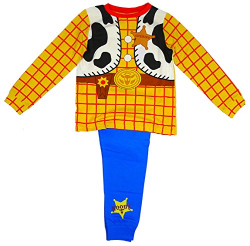 Disney Toy Story Woody el Vaquero Disfraz Pijama 1,5 – 2 – 3 – 4 – 5 años amarillo amarillo 3-4 años