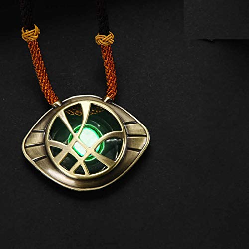 Doctor extraño Eye of Agamotto Collar Ojo de Agamotto Colgante con Luz Nocturna Cosplay Accesorios Coleccion