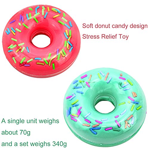 Donut Candy Slime-Fluffy Slime Fluffy Putty Floam Slime Kit for Stress Relief Toy para aliviar el estrés para niños y niñas, Regalo de cumpleaños