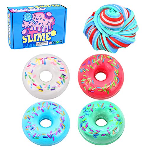 Donut Candy Slime-Fluffy Slime Fluffy Putty Floam Slime Kit for Stress Relief Toy para aliviar el estrés para niños y niñas, Regalo de cumpleaños