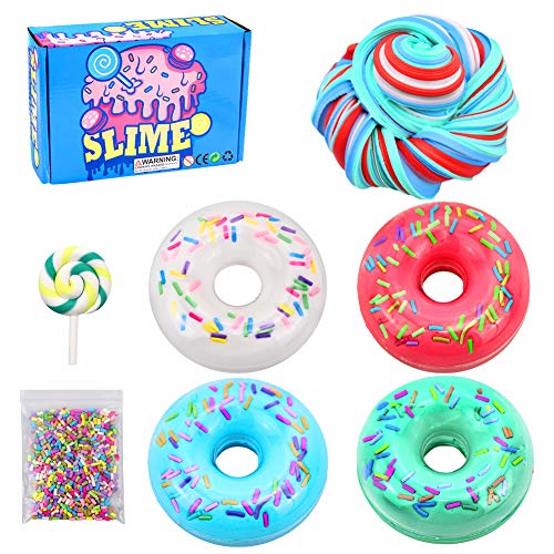 Donut Candy Slime-Fluffy Slime Fluffy Putty Floam Slime Kit for Stress Relief Toy para aliviar el estrés para niños y niñas, Regalo de cumpleaños