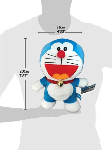 Doraemon Felpa Peluche Gato Robot Quien ríe Boca Abierta 20cm - Original y Oficial