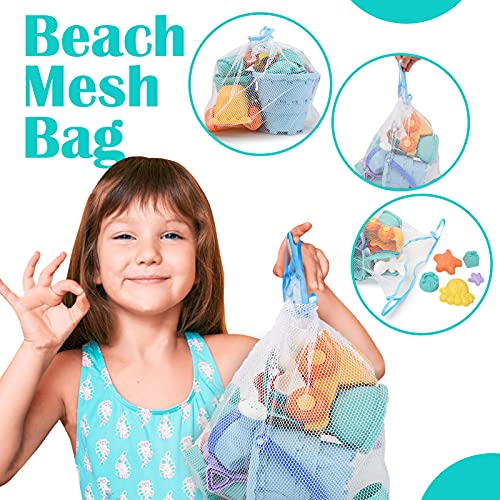 Dreamon Conjunto de Juguetes Playa Bebe Colores Moldes de Arena con Bolsa para Niños 3 Años, 20 Piezas