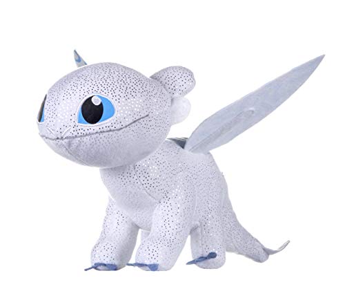 Dreamworks 12434 Train Your Dragon 3 Light Fury, Peluche (32 cm), Blanco