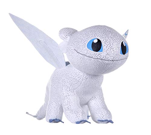 Dreamworks 12434 Train Your Dragon 3 Light Fury, Peluche (32 cm), Blanco