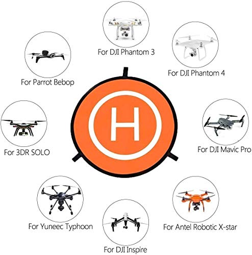 Drone Landing Pad,Almohadilla de Aterrizaje para UAV Plegables Portátiles Impermeable Pads de Aterrizaje para Helicópteros RC Drones 3DR Solo Drone DJI Mavic Pro Antel Robotic X-star 55CM