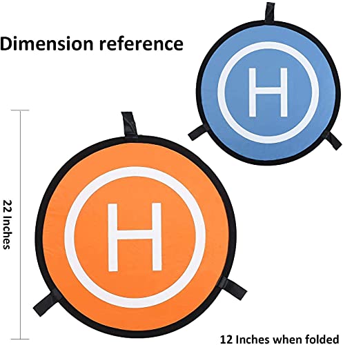 Drone Landing Pad,Almohadilla de Aterrizaje para UAV Plegables Portátiles Impermeable Pads de Aterrizaje para Helicópteros RC Drones 3DR Solo Drone DJI Mavic Pro Antel Robotic X-star 55CM
