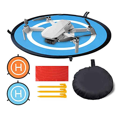 Drone Landing Pad,Almohadilla de Aterrizaje para UAV Plegables Portátiles Impermeable Pads de Aterrizaje para Helicópteros RC Drones 3DR Solo Drone DJI Mavic Pro Antel Robotic X-star 55CM