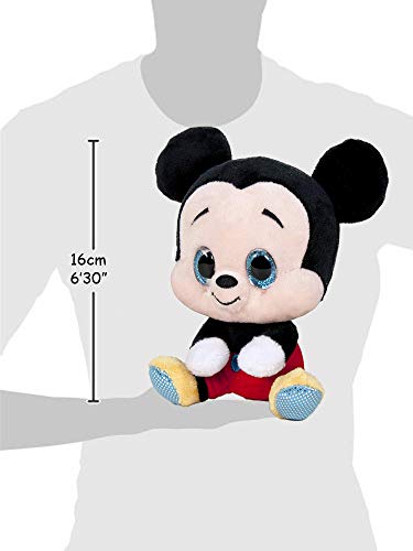 Dsney Famosa Softies - Pack de 2 Peluches Mickey y Minnie Glitzies 6'29"/16cm Calidad Super Soft 760015551