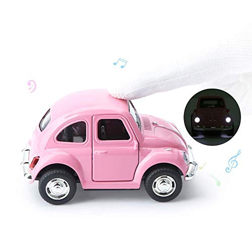 DZX Juguetes de Control Remoto, Mini vehículo clásico con Retroceso, Encantador Coche de Juguete con Luces, Sonido y Puertas Que se abren, Regalos de cumpleaños, niños, niña