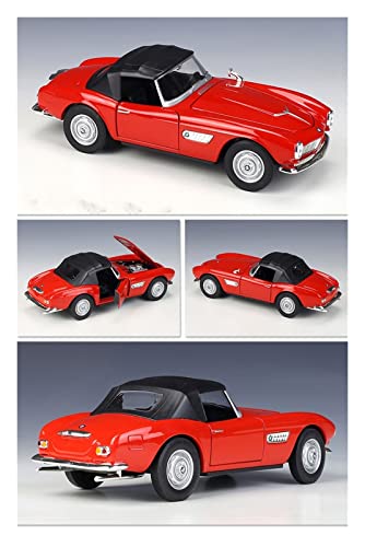 DZYWL Kits Modelos Coches Clásicos 1:24 para BMW 507 Coche Deportivo Retro Aleación Modelo De Coche Juguete Regalo Colección De Recuerdo Nostálgico Regalo Amor Vacaciones (Color : Red Soft Top)