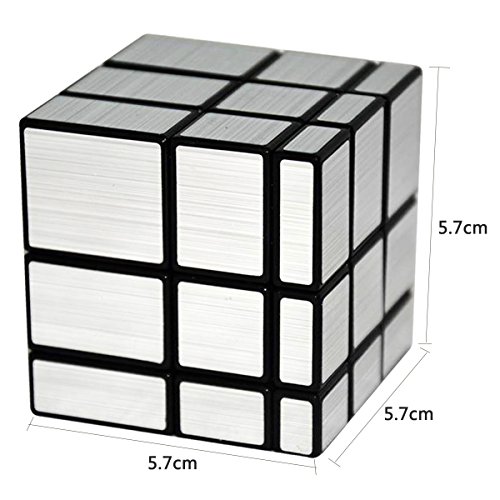 EASEHOME Espejo Speed Magic Puzzle Cube, Mirror Rompecabezas Cubo Mágico PVC Pegatina para Niños y Adultos, Negro