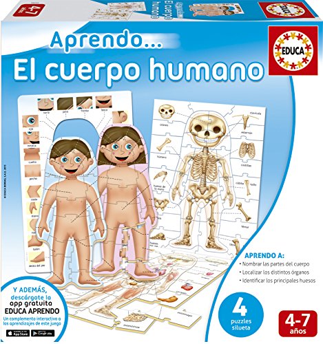 Educa Borrás- Cuerpo Humano Puzzle Educativo, Multicolor, Talla Única (16472)