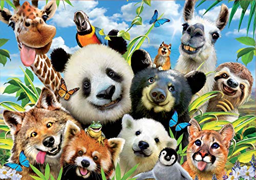 Educa - Llama Drama Selfie Puzzle, 1000 Piezas, Multicolor (18117)