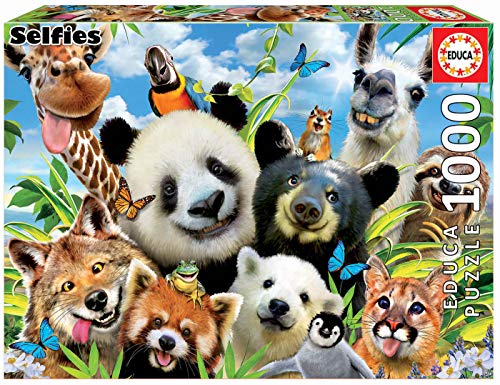 Educa - Llama Drama Selfie Puzzle, 1000 Piezas, Multicolor (18117)