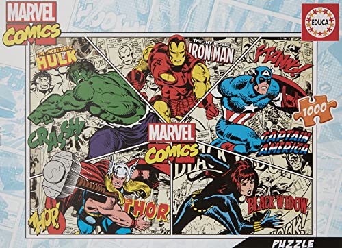 Educa - Marvel Comics Puzzle, 1000 Piezas, Multicolor (18498)