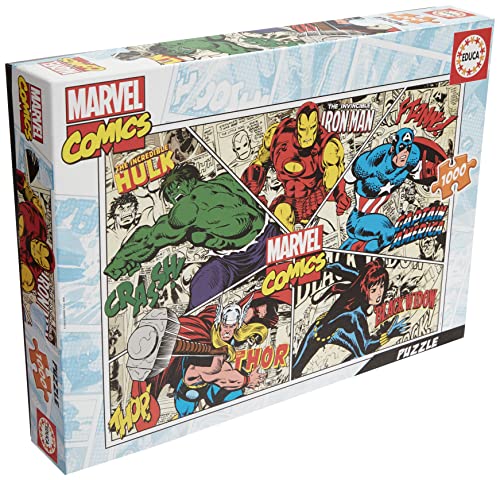 Educa - Marvel Comics Puzzle, 1000 Piezas, Multicolor (18498)