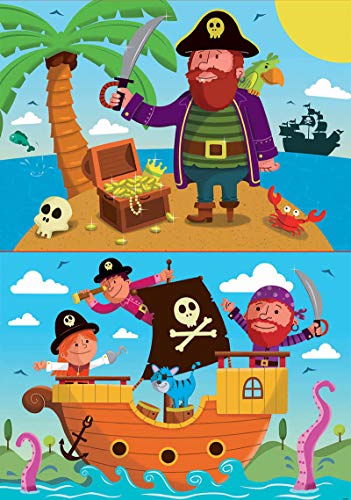 Educa - Piratas 2 Puzzles de 20 Piezas, Multicolor (17149)