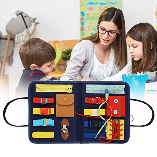 El Tablero sensorial Educativo Montessori Toy Essential, el Tablero Ocupado para niños pequeños desarrolla Habilidades básicas y Habilidades motoras Finas para niños pequeños