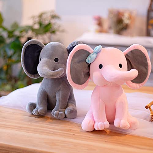 Elefante de Peluche Juguete Animal de Peluche Elefante de Muñeca de Felpa Suave para Dormir Regalo de Cumpleaños Festivales para Bebé Niños Niñas (Azul, Talla Única)