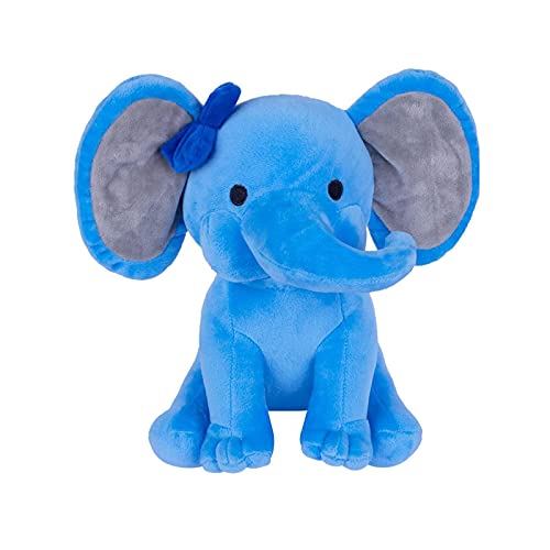 Elefante de Peluche Juguete Animal de Peluche Elefante de Muñeca de Felpa Suave para Dormir Regalo de Cumpleaños Festivales para Bebé Niños Niñas (Azul, Talla Única)