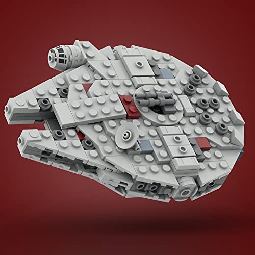 Elroy369Lion Mikro Millennium-Falcon Spaceship Modelo de ladrillo compatible con Lego Star Wars, MOC DIY Construcción Sci-Fi Stars Space Wars Colección Juguetes de construcción MOC-32621 (372 piezas)