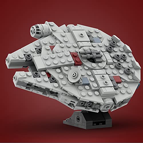 Elroy369Lion Mikro Millennium-Falcon Spaceship Modelo de ladrillo compatible con Lego Star Wars, MOC DIY Construcción Sci-Fi Stars Space Wars Colección Juguetes de construcción MOC-32621 (372 piezas)