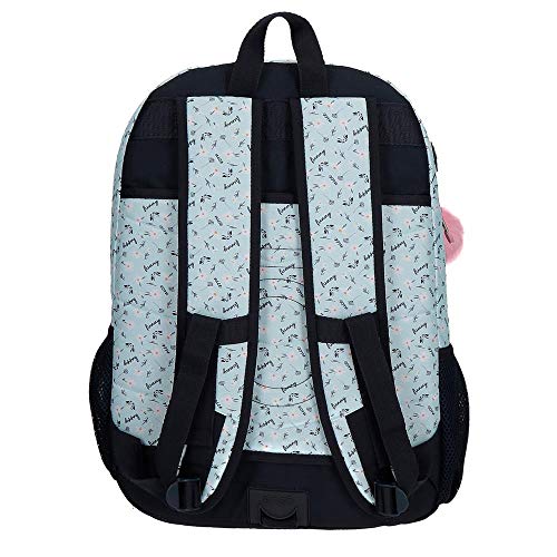 Enso Girl Power Mochila Doble Compartimento Adaptable a Carro Azul 32x44x17 cms Poliéster 23.94L