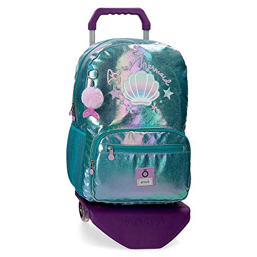 Enso Mochila Portaordenador con Carro Be a Mermaid, color Verde