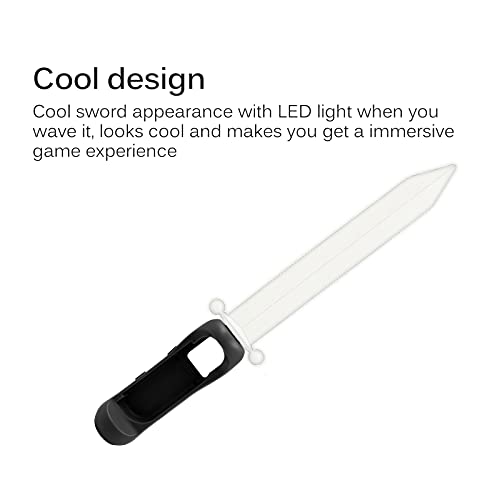 Espada de juego LED Modelo de espada controlador de juego fresco con luz LED que agita y ranura de bote de control Espada de juego de pletico apta para Nintendo apta para interruptor