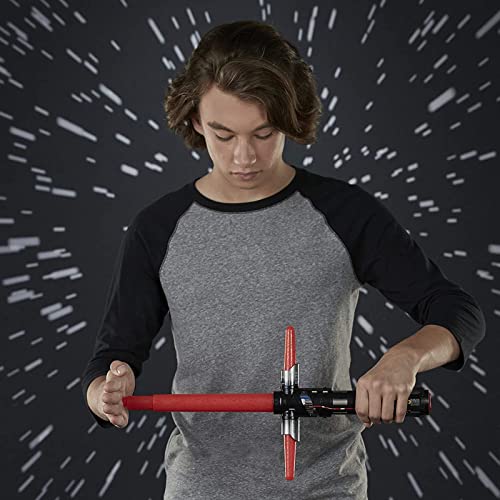 Espada láser de Star Wars, 81cm Force Awakens Espada láser retráctil Juguete para niño Espada de luz con sonido interactivo, Sable de luz rojo electrónico Juguete Regalo A