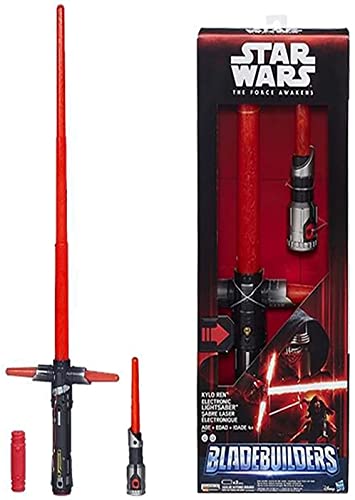 Espada láser de Star Wars, 81cm Force Awakens Espada láser retráctil Juguete para niño Espada de luz con sonido interactivo, Sable de luz rojo electrónico Juguete Regalo A