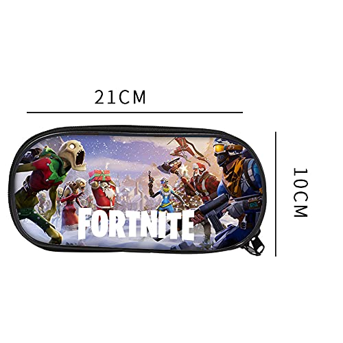 Estuche para lápices Fortnite,Estuche para lápices para niños, Estuche para cosméticos de Gran Capacidad, Estuche para lápices Duradero con Cremallera, Escuela y Oficina (21 * 10 * 5,5 cm)