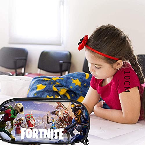 Estuche para lápices Fortnite,Estuche para lápices para niños, Estuche para cosméticos de Gran Capacidad, Estuche para lápices Duradero con Cremallera, Escuela y Oficina (21 * 10 * 5,5 cm)