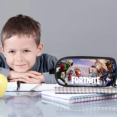 Estuche para lápices Fortnite,Estuche para lápices para niños, Estuche para cosméticos de Gran Capacidad, Estuche para lápices Duradero con Cremallera, Escuela y Oficina (21 * 10 * 5,5 cm)