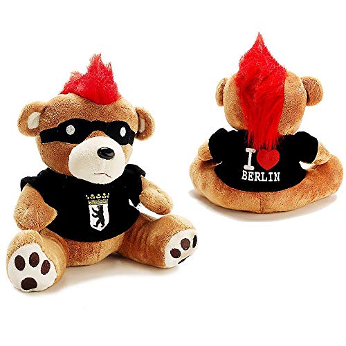 Euro Souvenirs Oso de peluche en diferentes diseños, suave peluche de policía de bombero médico (oso punker)