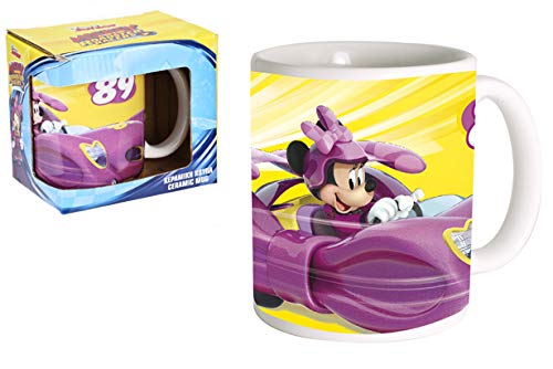 Export.CM 097265 Minnie - Taza de cerámica, Color Amarillo y Morado