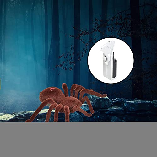 F Fityle 2X Regalo para Chico Control Remoto Scary Creepy Soft Plush Spider Infrarrojos RC Tarantula Accesorios Broma Juguetes Divertidos Control Remoto