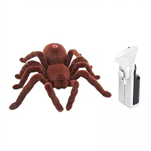 F Fityle 2X Regalo para Chico Control Remoto Scary Creepy Soft Plush Spider Infrarrojos RC Tarantula Accesorios Broma Juguetes Divertidos Control Remoto