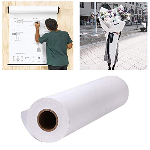 F Fityle Dispensador de rollo de papel de dibujo de sobremesa con rollo de papel de inicio incluido para niños pintura de dedo creativa dibujo para colorear