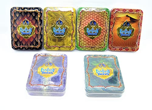 Fantasy Riders 2 x Juego de Cartas Mixtas y 3 Cartas edición Limitada. en Lata. Jinetes de Leyenda, coleccionables. Caja Metal