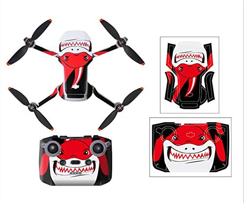 Fenmic Graffiti Sticker Juego Completo de Pegatinas de Controlador de Cuerpo para Mavic Mini 2 (Red)