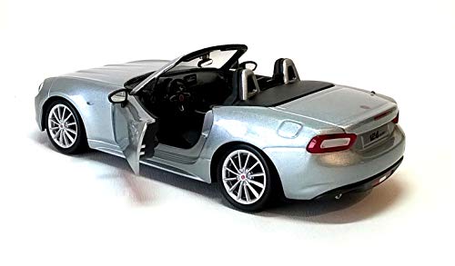 Fiat 124 Spider en gris metálico escala 1:24 de Bburago