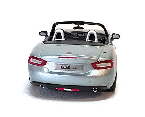 Fiat 124 Spider en gris metálico escala 1:24 de Bburago