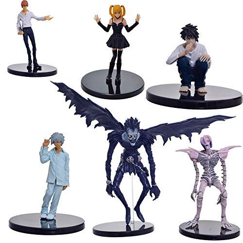 Figura de Anime Death Note 6 Juegos De Caracteres Modelo Figurita PVC Hecha A Mano De La Estatua De Escritorio Decoración En Caja Los Niños De Los Juguetes 16CM