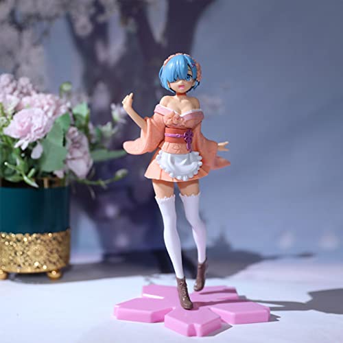 Figura de Rem Ram, Vida en otro mundo Figura de Rem Ram PVC, Dibujos animados de personajes de anime, Colección de juguetes para adultos Regalos